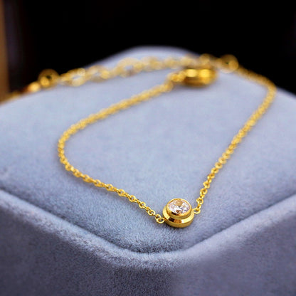 Gelang Hati Wanita - Stainless Steel Emas Anti Kusam, Aksesoris Perhiasan Elegan - 我的商店