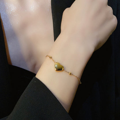 Gelang Hati Wanita - Anti Kusam & Tidak Pudar, Aksesoris Manik Cantik untuk Hadiah Spesial - 我的商店