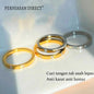 Cincin Titanium Wanita Berlian Emas 18K Korean Style Aesthetic Anti Karat Aksesoris Ring