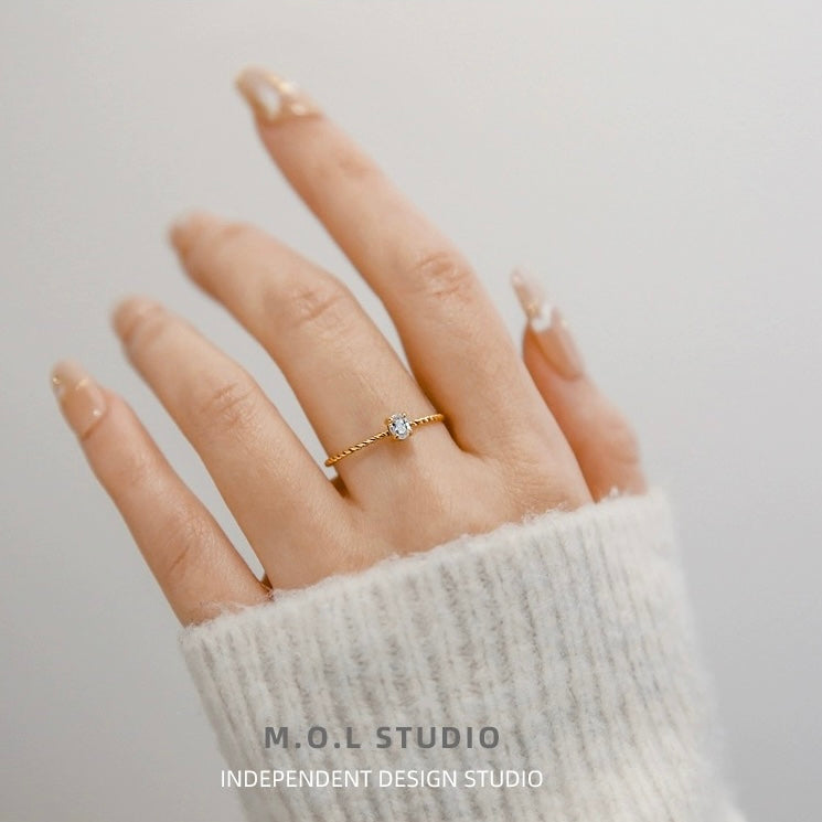 Cincin Bohemian untuk Wanita - Perhiasan Stainless Steel Anti Pudar | Aksesoris Fashion Pasangan Elegan - 我的商店