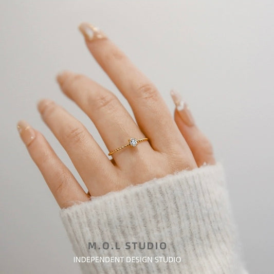 Cincin Bohemian untuk Wanita - Perhiasan Stainless Steel Anti Pudar | Aksesoris Fashion Pasangan Elegan - 我的商店