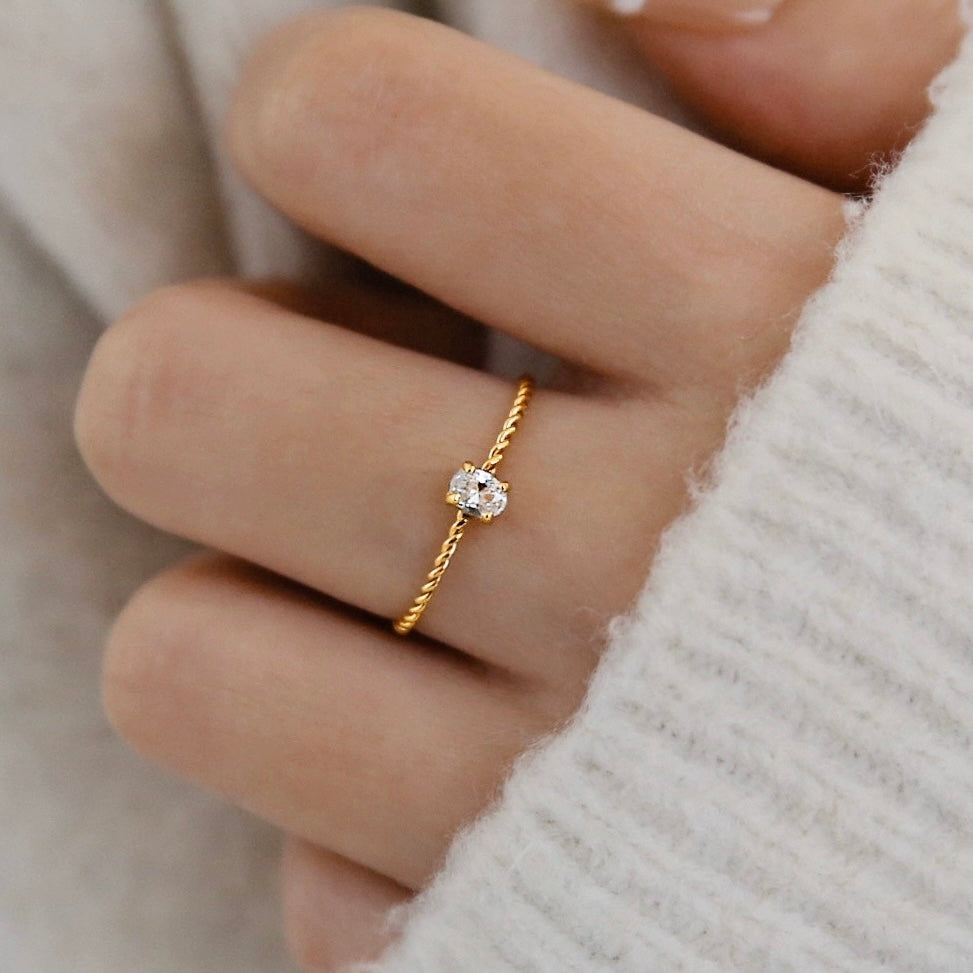 Cincin Bohemian untuk Wanita - Perhiasan Stainless Steel Anti Pudar | Aksesoris Fashion Pasangan Elegan - 我的商店