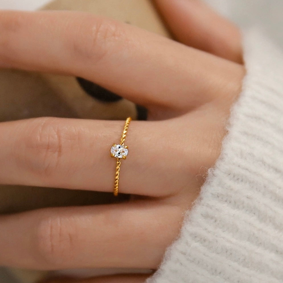 Cincin Bohemian untuk Wanita - Perhiasan Stainless Steel Anti Pudar | Aksesoris Fashion Pasangan Elegan - 我的商店