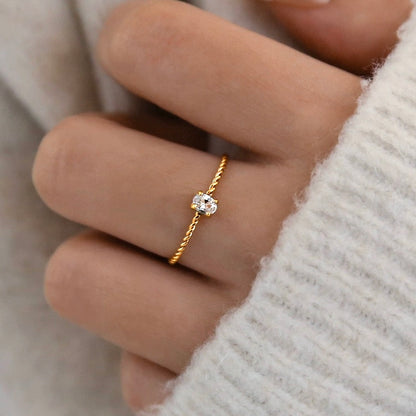 Cincin Bohemian untuk Wanita - Perhiasan Stainless Steel Anti Pudar | Aksesoris Fashion Pasangan Elegan - 我的商店