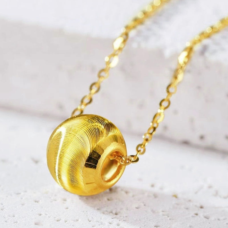 Kalung Personalisasi Mata Kucing 18k Wanita - Perhiasan Stainless Steel Elegan Anti Kusam, Pendant Trendy, Grosir Harga Terbaik - 我的商店