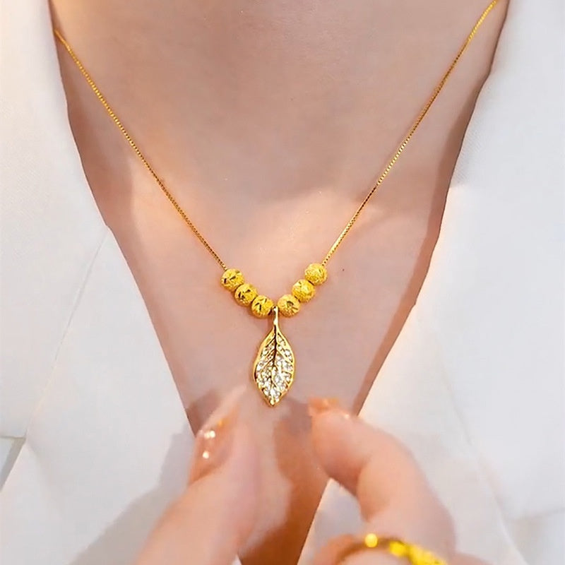 Kalung Lucky Pendant Titanium Steel untuk Wanita - Rantai Anti Pudar | Choker Perhiasan Hadiah Elegan - 我的商店