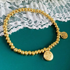 Gelang Manik Wanita - Perhiasan Stainless Steel Lapis Emas 18k, Gelang Pembawa Keberuntungan 2025, Aksesoris Fashion Trendy, Grosir Harga Terbaik
