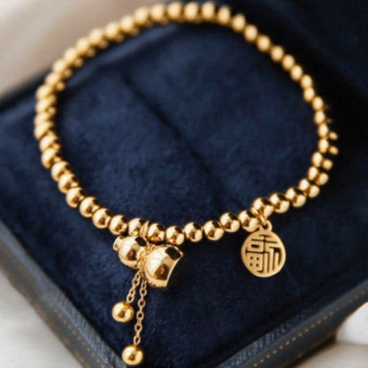 Grosir Gelang Mutiara Emas untuk Wanita – Liontin Labu, Anti Karat, Hadiah Personalisasi - 我的商店