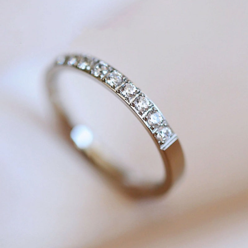 Cincin Wanita - Perhiasan Stainless Steel dengan Berlian, Aksesoris Elegan, Grosir Harga Terbai2
