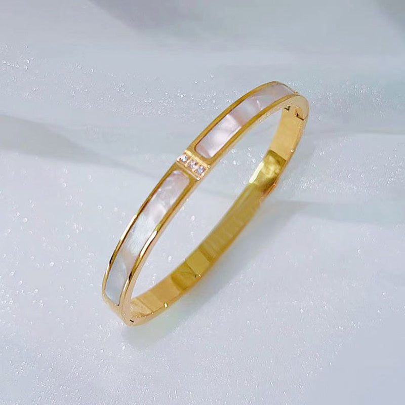 Gelang Wanita Sederhana Gaya Korea - Stainless Steel, Tidak Pudar, Elegan & Trendi! - 我的商店