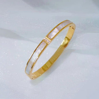 Gelang Wanita Sederhana Gaya Korea - Stainless Steel, Tidak Pudar, Elegan & Trendi! - 我的商店