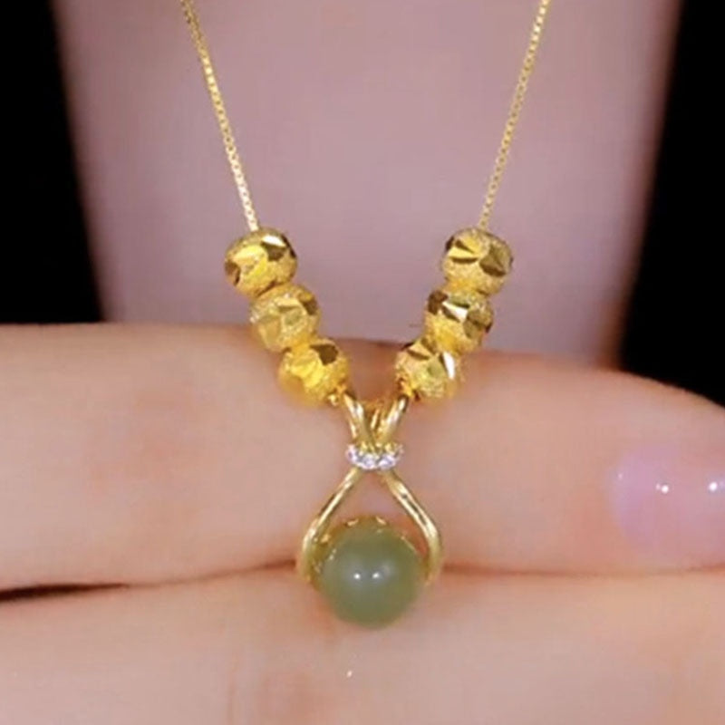 Kalung Lucky Pendant Titanium Steel untuk Wanita - Rantai Anti Pudar | Choker Perhiasan Hadiah Elegan - 我的商店