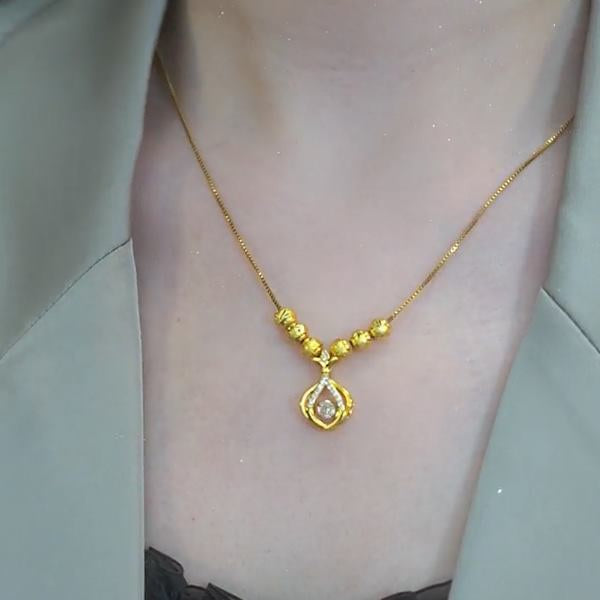 Kalung Lucky Pendant Titanium Steel untuk Wanita - Rantai Anti Pudar | Choker Perhiasan Hadiah Elegan - 我的商店
