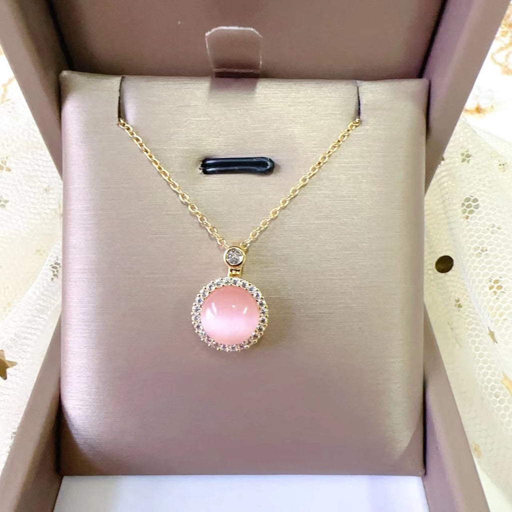 Grosir Kalung Wanita Liontin Mata Kucing Keberuntungan - Tidak Kusam & Hypoallergenic, Cocok untuk Hadiah! - 我的商店