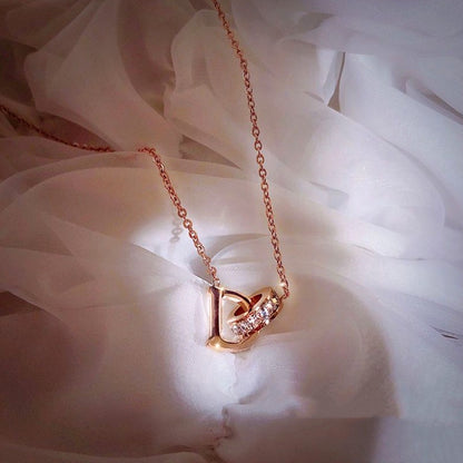 Kalung D Emas Wanita - Perhiasan Stainless Steel Elegan Anti Kusam, Aksesoris Fashion Trendy, Hadiah Spesial, Grosir Harga Terbaik - 我的商店