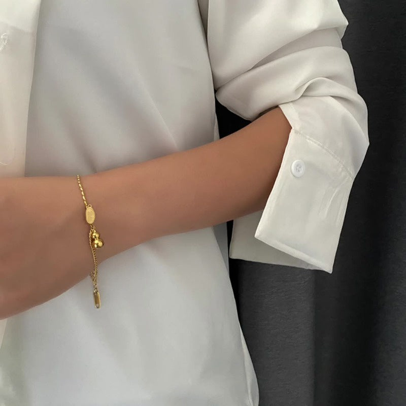 Gelang Wanita Liontin Labu Emas 18K - Simbol Keberuntungan, Elegan & Bermakna! - 我的商店