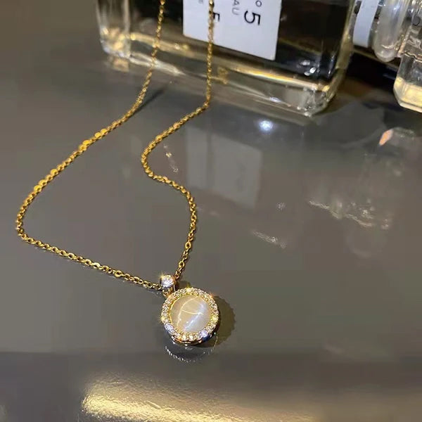 Grosir Kalung Wanita Liontin Mata Kucing Keberuntungan - Tidak Kusam & Hypoallergenic, Cocok untuk Hadiah! - 我的商店