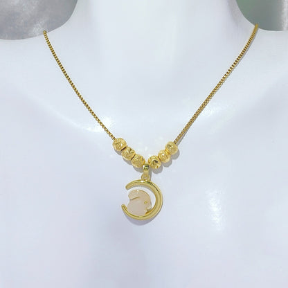Kalung Lucky Pendant Titanium Steel untuk Wanita - Rantai Anti Pudar | Choker Perhiasan Hadiah Elegan - 我的商店