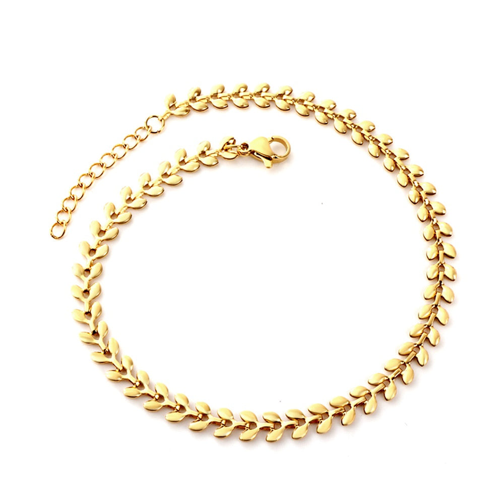 Grosir Gelang Kembang Kol untuk Wanita – Rantai Emas Baja Tahan Karat, Aksesoris Perhiasan Fashion - 我的商店