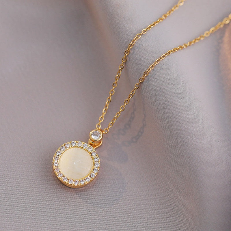 Grosir Kalung Wanita Liontin Mata Kucing Keberuntungan - Tidak Kusam & Hypoallergenic, Cocok untuk Hadiah! - 我的商店