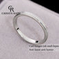 Cincin Titanium Anti Karat Pasir Emas 18K Mewah Klasik Fashion Aksesoris Wanita Perhiasan Ring