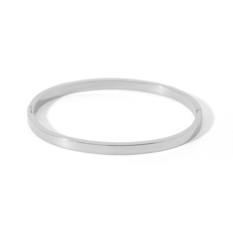 Gelang Wanita Sederhana - Stainless Steel, Elegan & Cocok untuk Hadiah Tunangan dan Ulang Tahun! - 我的商店