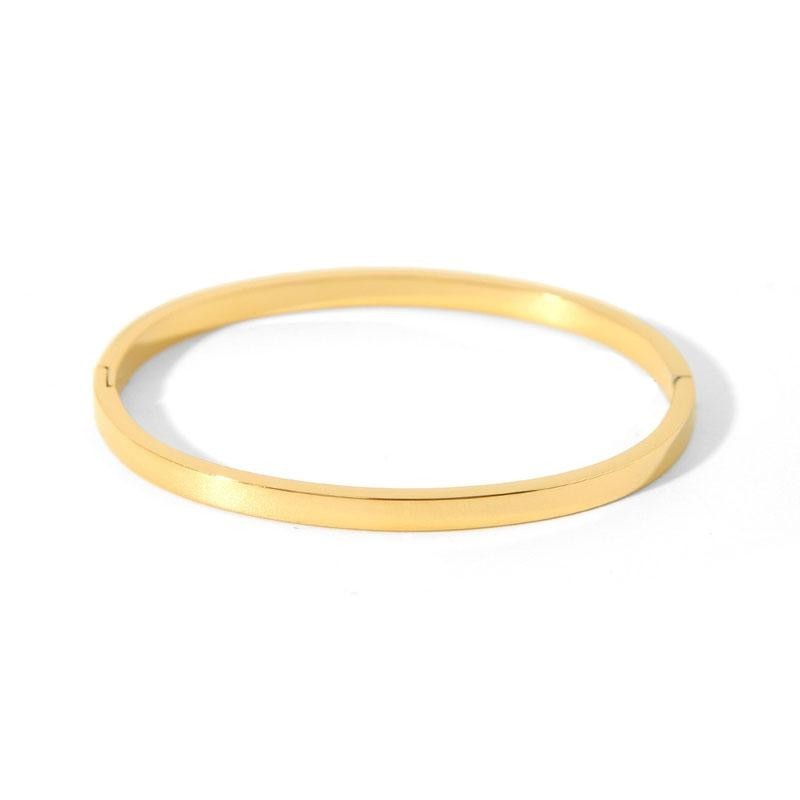 Gelang Wanita Sederhana - Stainless Steel, Elegan & Cocok untuk Hadiah Tunangan dan Ulang Tahun! - 我的商店