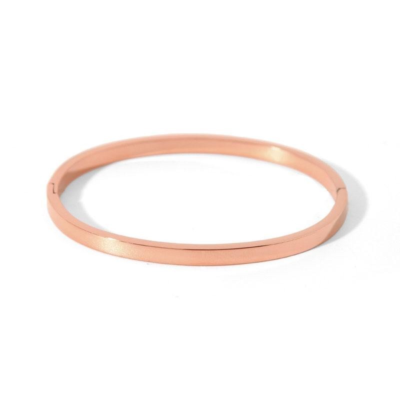 Gelang Wanita Sederhana - Stainless Steel, Elegan & Cocok untuk Hadiah Tunangan dan Ulang Tahun! - 我的商店