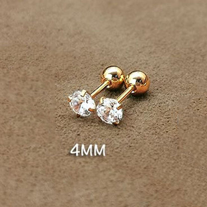 Anting Tulang Telinga Zircon Cakar Empat Stainless Steel perhiasandirect
