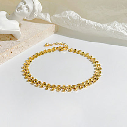 Grosir Gelang Kembang Kol untuk Wanita – Rantai Emas Baja Tahan Karat, Aksesoris Perhiasan Fashion - 我的商店