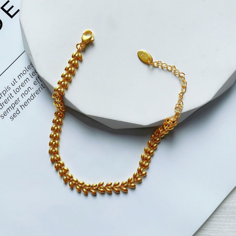 Grosir Gelang Kembang Kol untuk Wanita – Rantai Emas Baja Tahan Karat, Aksesoris Perhiasan Fashion - 我的商店