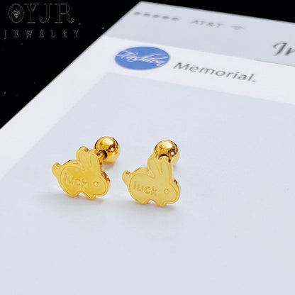 Anting Tulang Telinga Kelinci Hoki Stainless Steel perhiasandirect